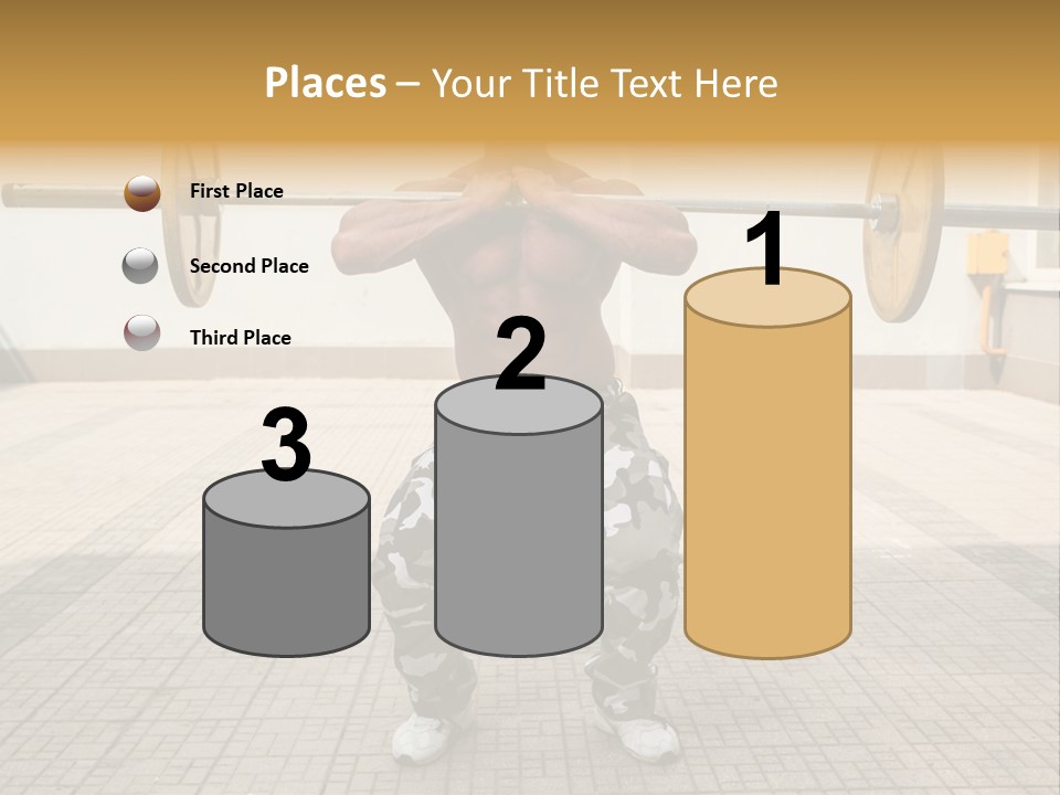 Fitness Bodybuilding Athlete PowerPoint Template