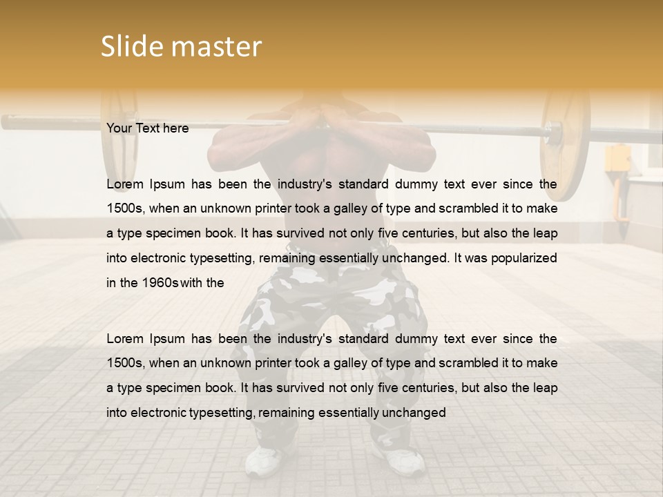 Fitness Bodybuilding Athlete PowerPoint Template