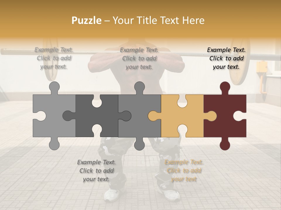 Fitness Bodybuilding Athlete PowerPoint Template