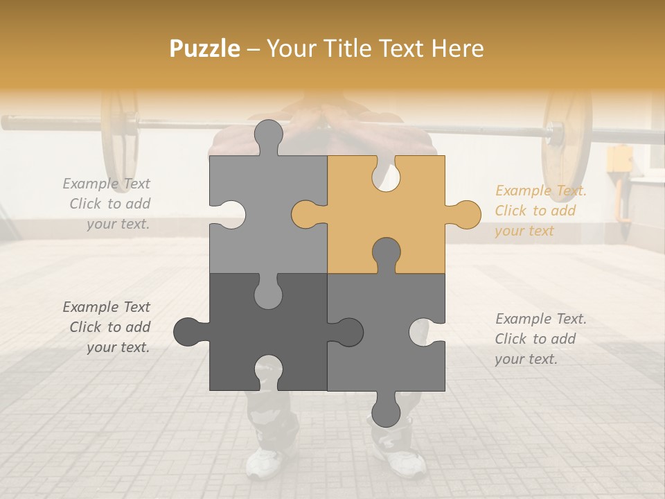 Fitness Bodybuilding Athlete PowerPoint Template