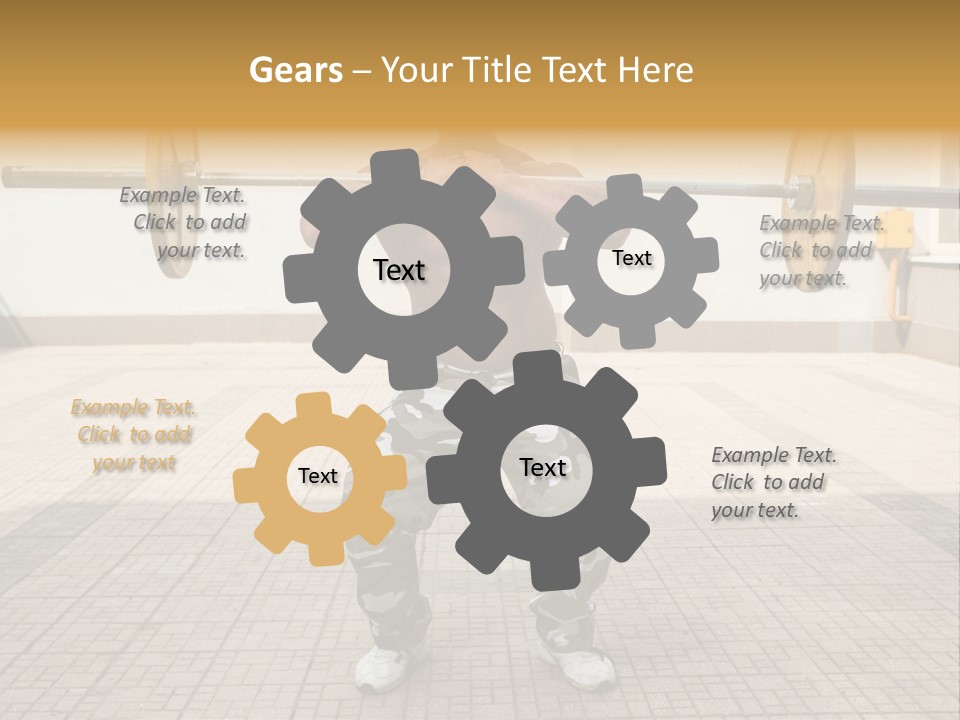 Fitness Bodybuilding Athlete PowerPoint Template