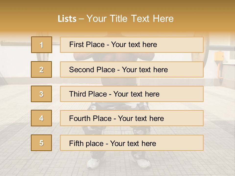 Fitness Bodybuilding Athlete PowerPoint Template
