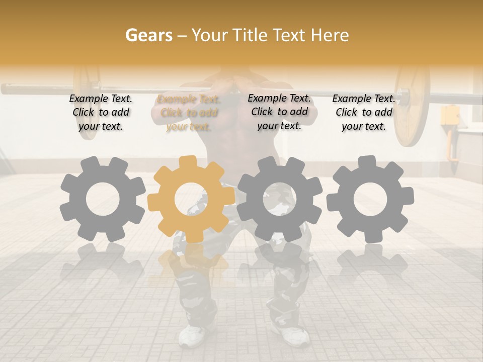 Fitness Bodybuilding Athlete PowerPoint Template