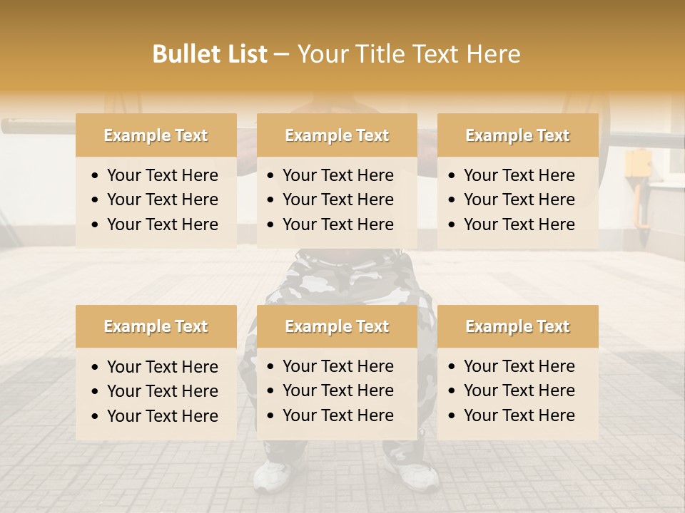 Fitness Bodybuilding Athlete PowerPoint Template