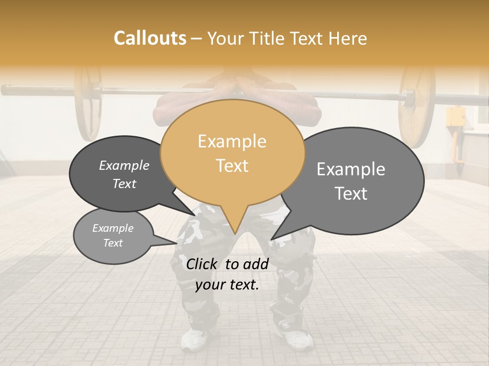 Fitness Bodybuilding Athlete PowerPoint Template