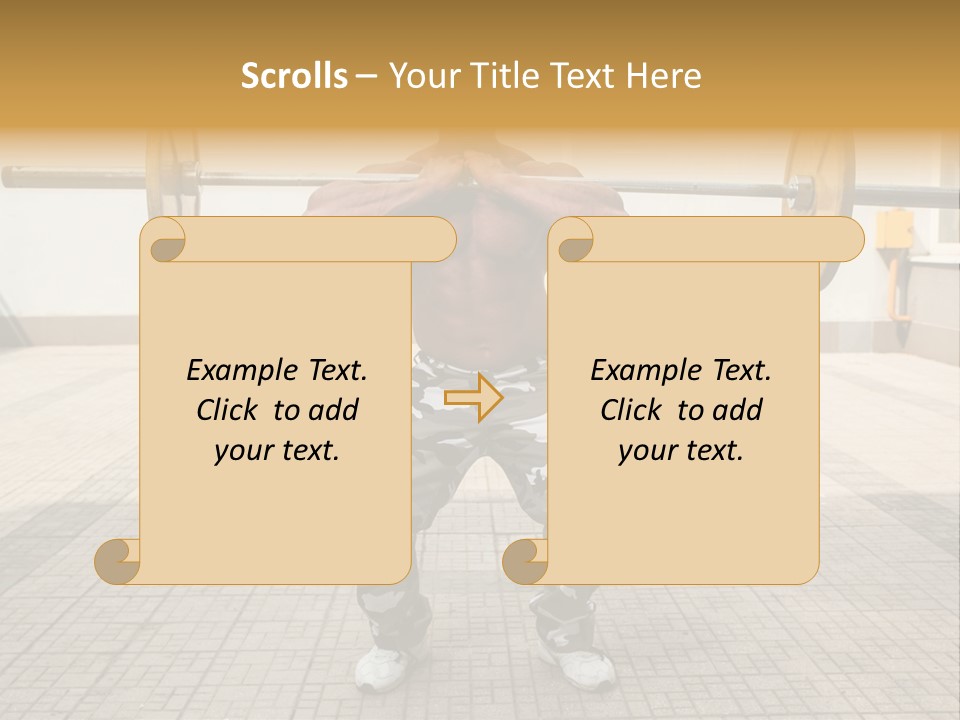 Fitness Bodybuilding Athlete PowerPoint Template