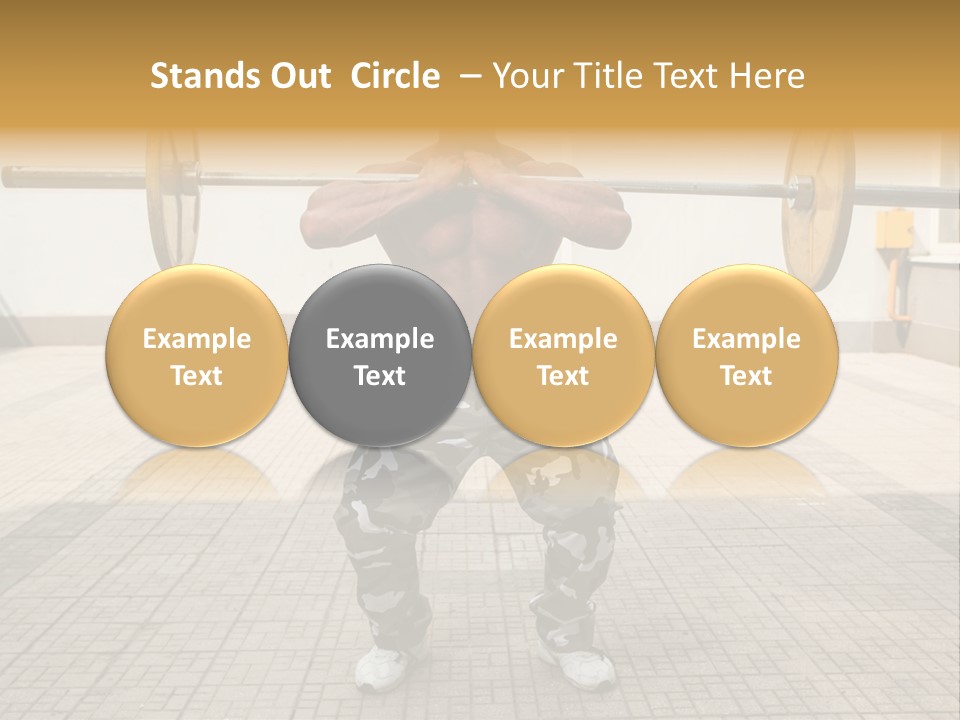 Fitness Bodybuilding Athlete PowerPoint Template