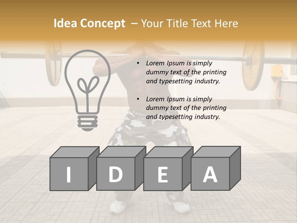 Fitness Bodybuilding Athlete PowerPoint Template