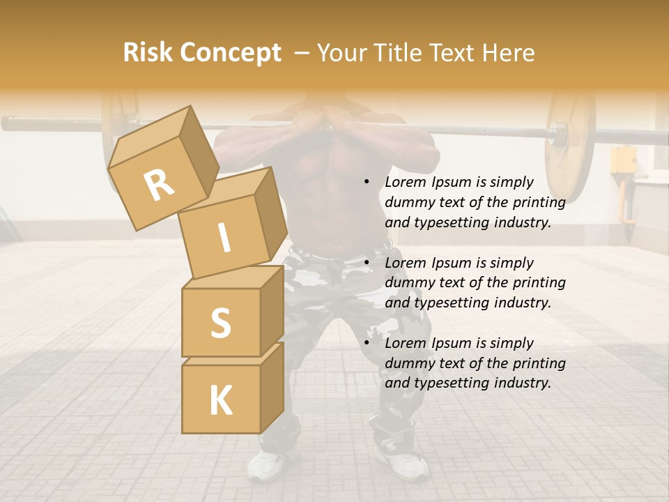 Fitness Bodybuilding Athlete PowerPoint Template