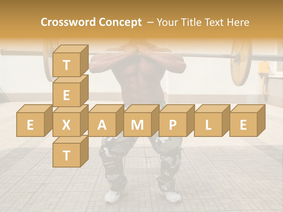 Fitness Bodybuilding Athlete PowerPoint Template