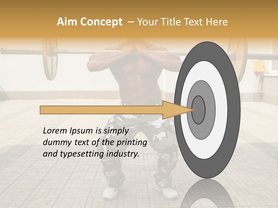 Fitness Bodybuilding Athlete PowerPoint Template