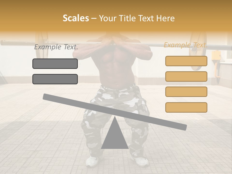 Fitness Bodybuilding Athlete PowerPoint Template