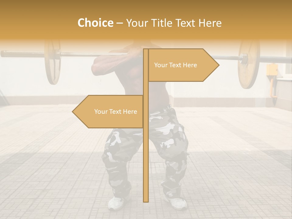 Fitness Bodybuilding Athlete PowerPoint Template