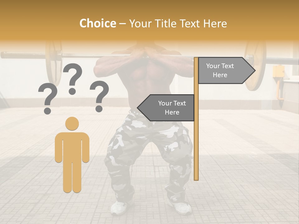 Fitness Bodybuilding Athlete PowerPoint Template
