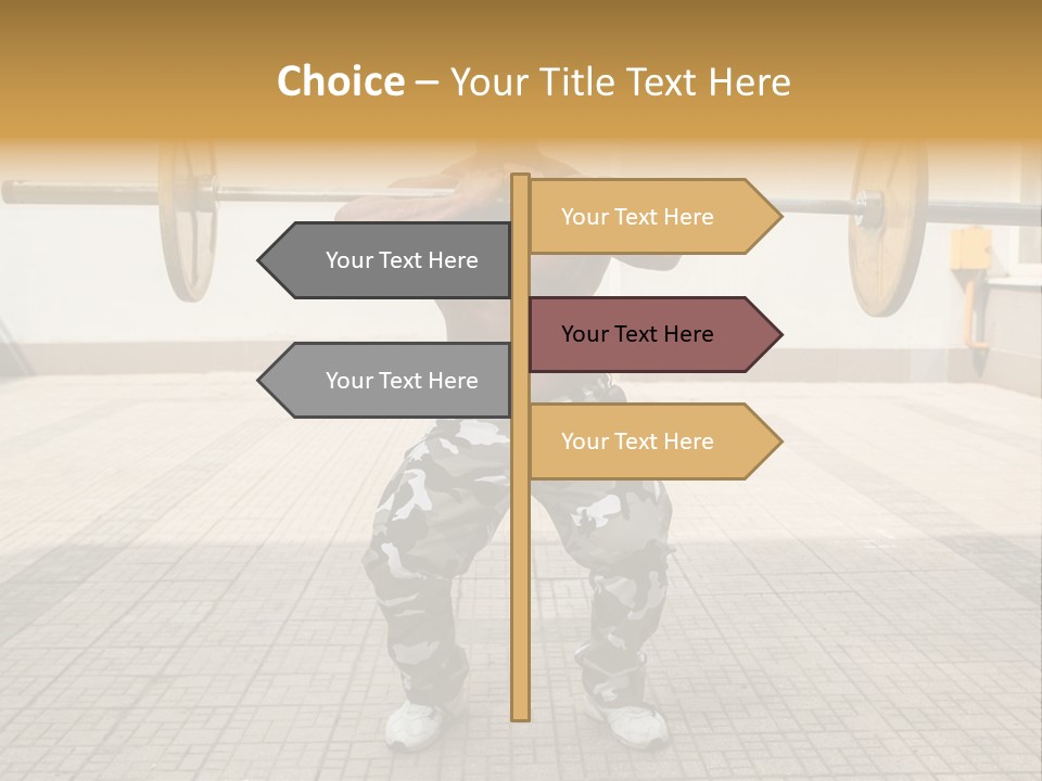 Fitness Bodybuilding Athlete PowerPoint Template