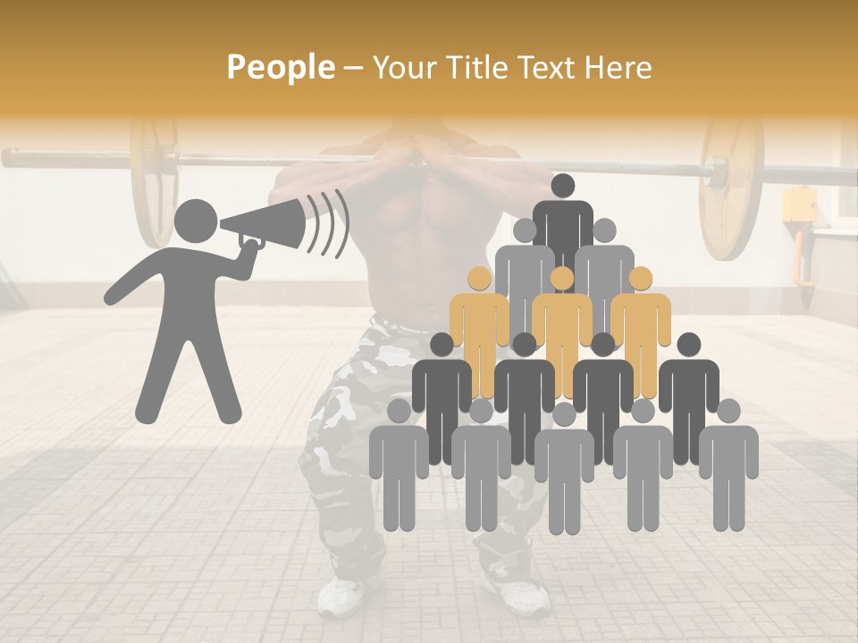 Fitness Bodybuilding Athlete PowerPoint Template
