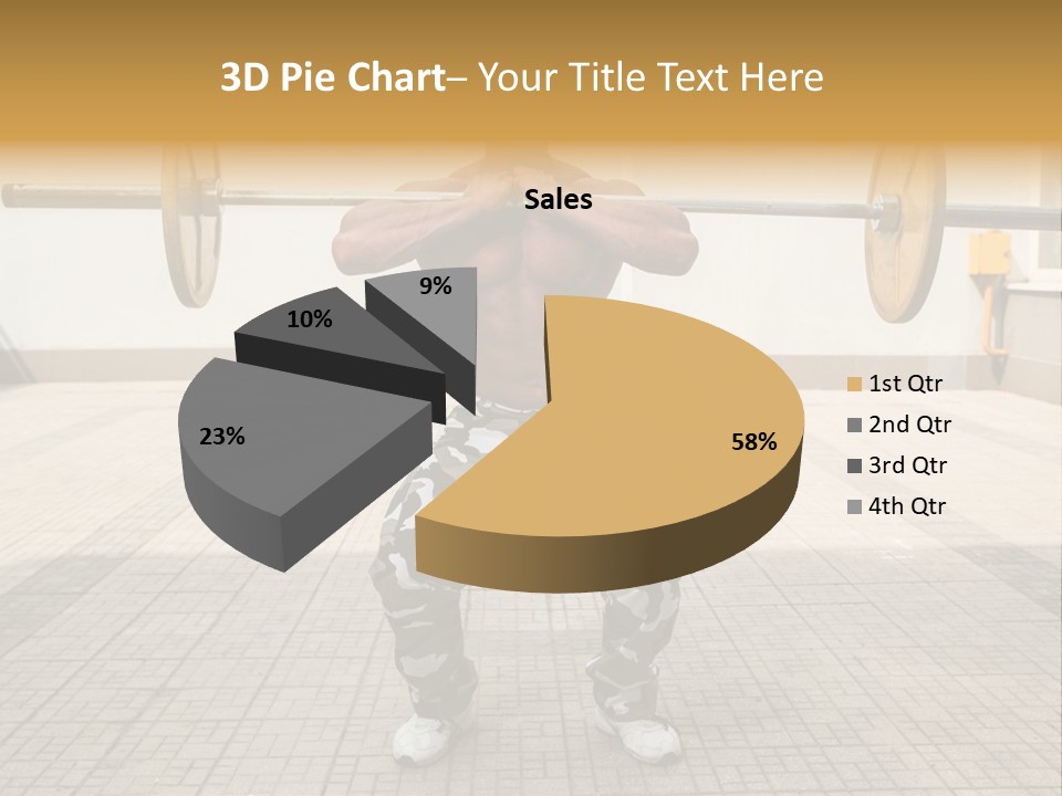 Fitness Bodybuilding Athlete PowerPoint Template