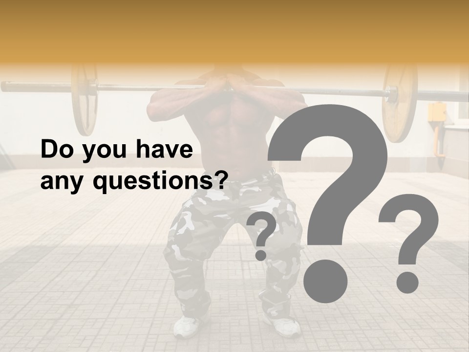 Fitness Bodybuilding Athlete PowerPoint Template