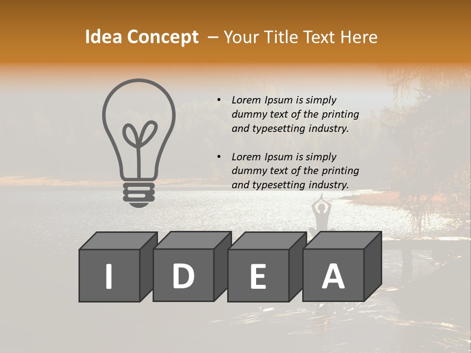 Quiet Woman Relax PowerPoint Template