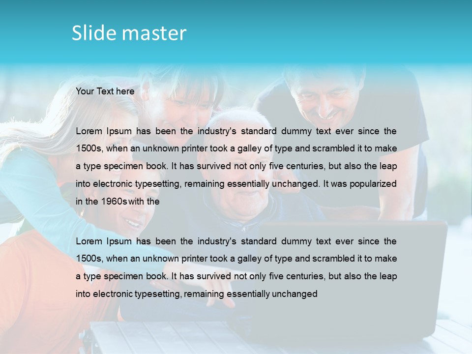 Young Teenager Old PowerPoint Template