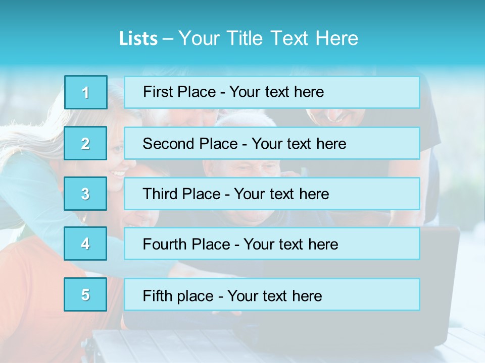 Young Teenager Old PowerPoint Template
