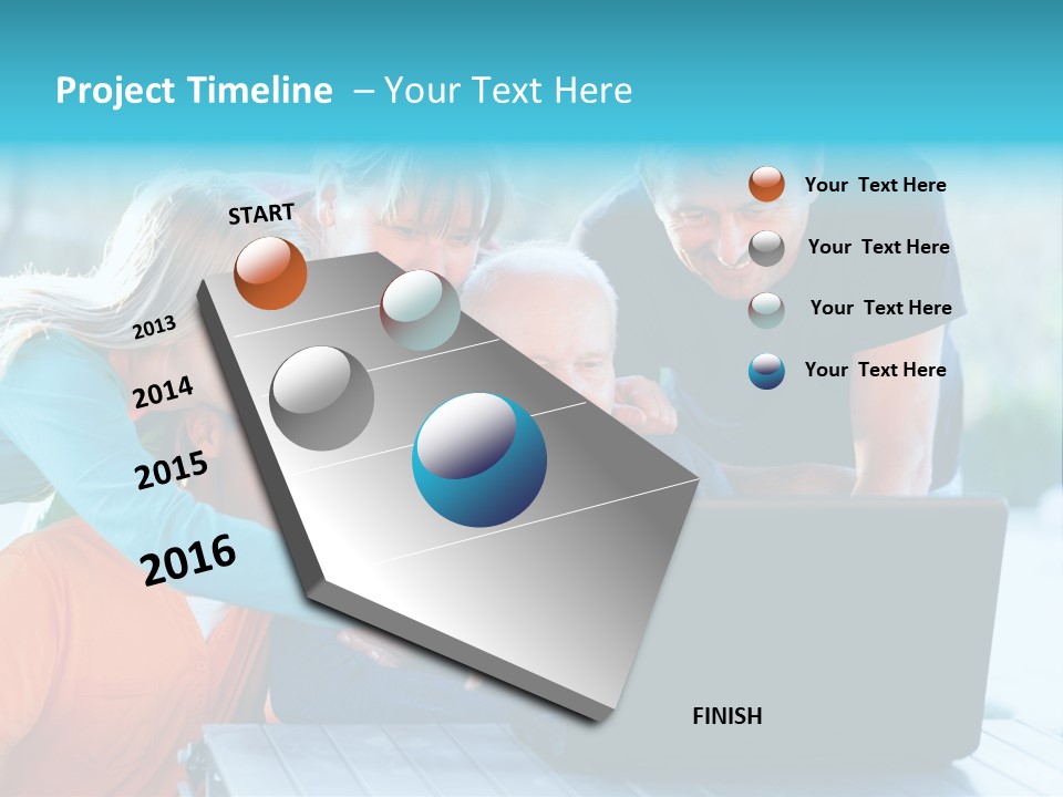 Young Teenager Old PowerPoint Template