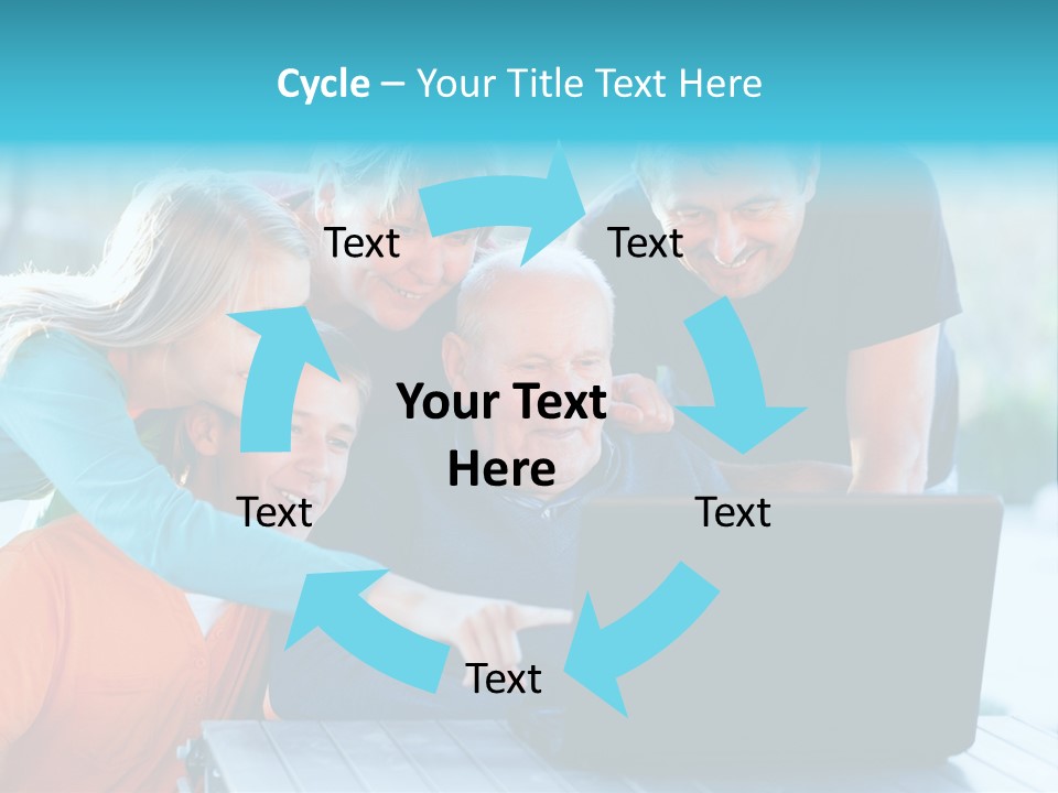 Young Teenager Old PowerPoint Template