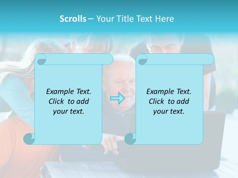 Young Teenager Old PowerPoint Template