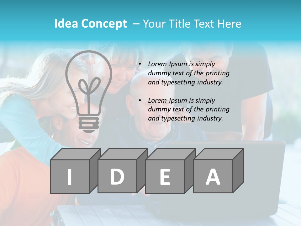 Young Teenager Old PowerPoint Template