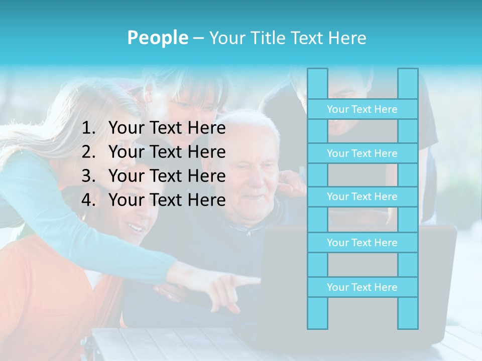 Young Teenager Old PowerPoint Template