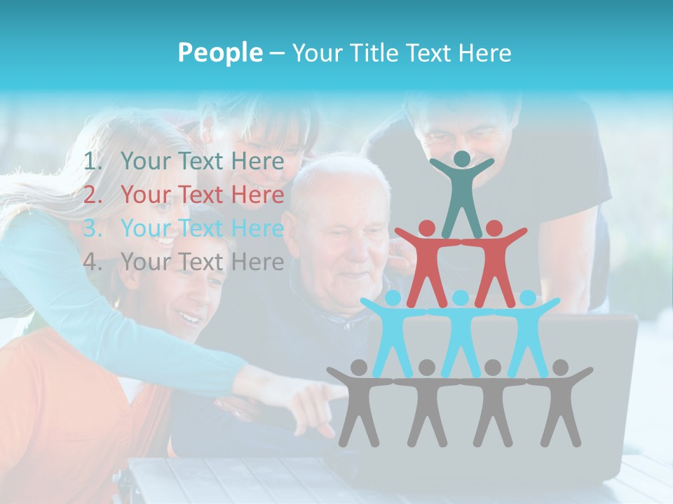 Young Teenager Old PowerPoint Template