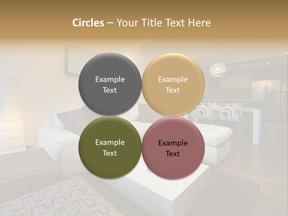 Modern Sofa Beige PowerPoint Template