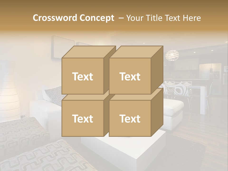 Modern Sofa Beige PowerPoint Template