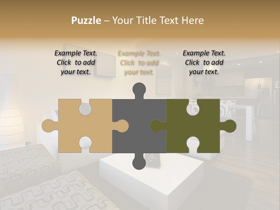 Modern Sofa Beige PowerPoint Template