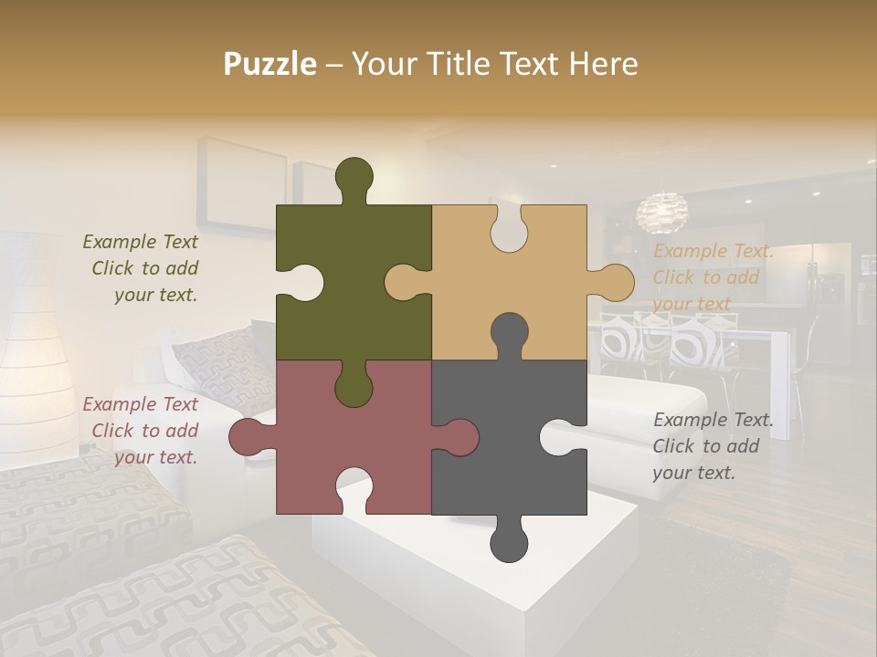 Modern Sofa Beige PowerPoint Template