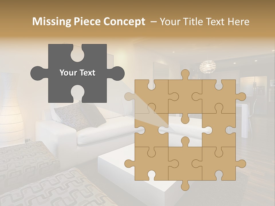 Modern Sofa Beige PowerPoint Template