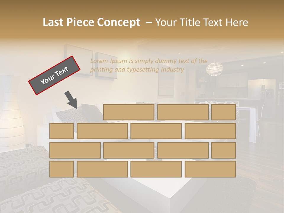 Modern Sofa Beige PowerPoint Template