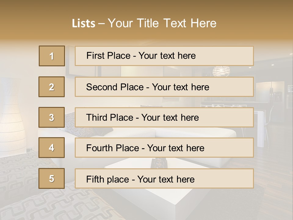 Modern Sofa Beige PowerPoint Template