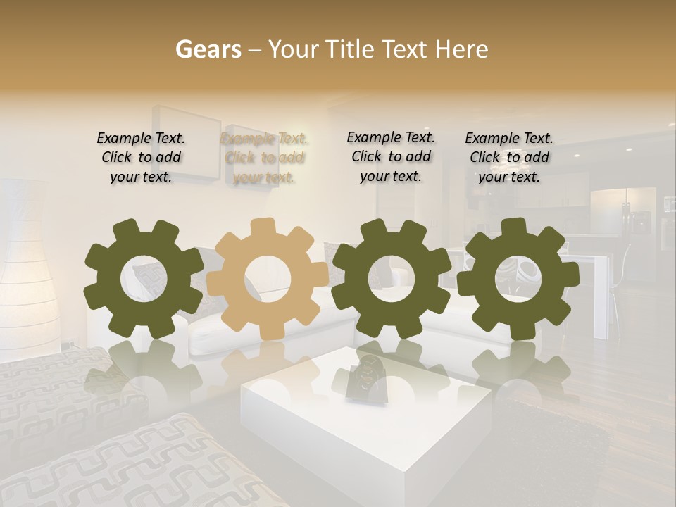 Modern Sofa Beige PowerPoint Template