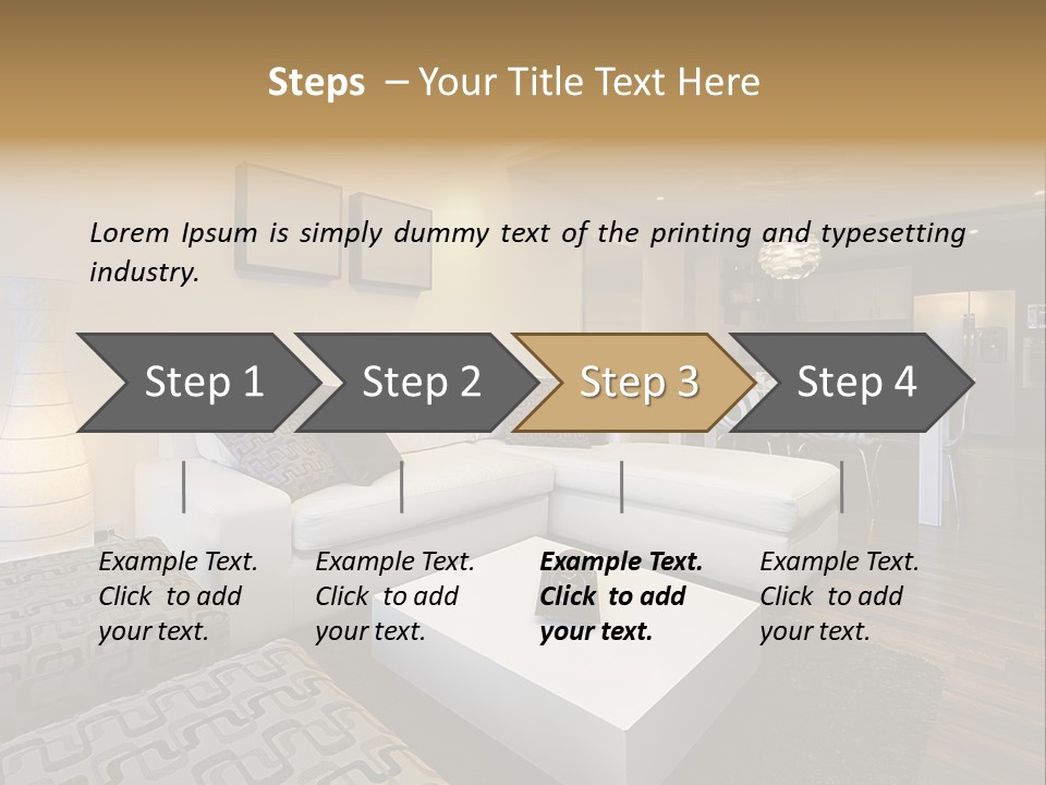 Modern Sofa Beige PowerPoint Template
