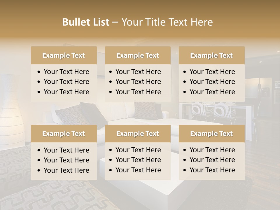 Modern Sofa Beige PowerPoint Template