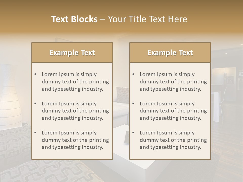 Modern Sofa Beige PowerPoint Template