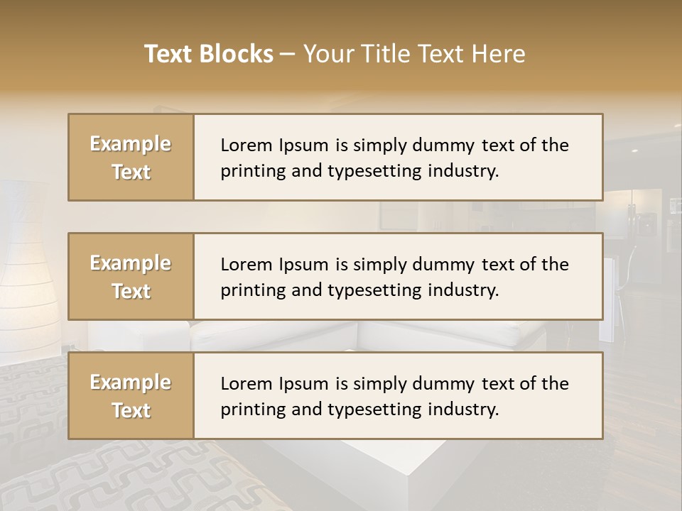 Modern Sofa Beige PowerPoint Template