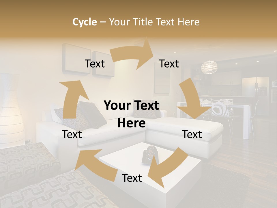 Modern Sofa Beige PowerPoint Template