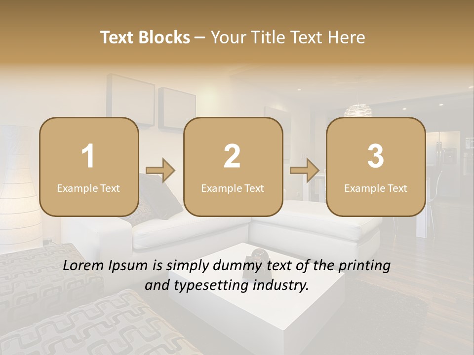 Modern Sofa Beige PowerPoint Template
