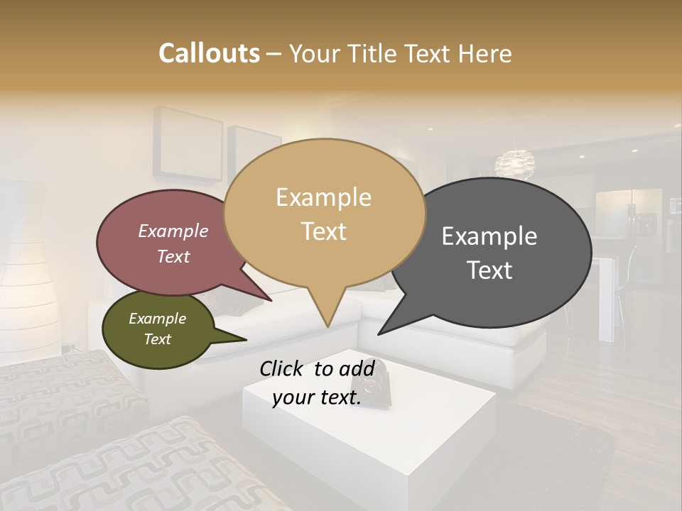 Modern Sofa Beige PowerPoint Template