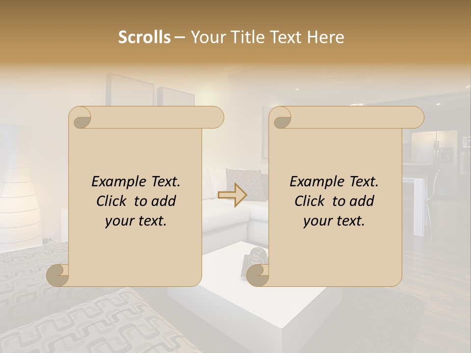 Modern Sofa Beige PowerPoint Template