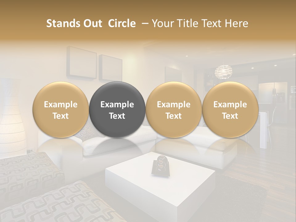 Modern Sofa Beige PowerPoint Template