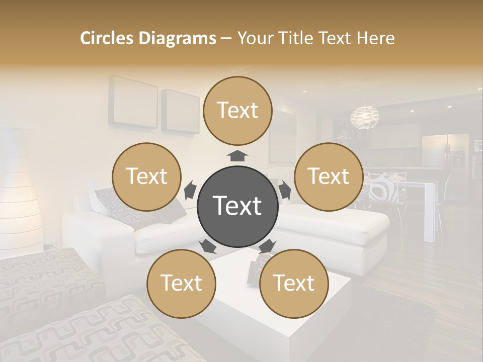 Modern Sofa Beige PowerPoint Template