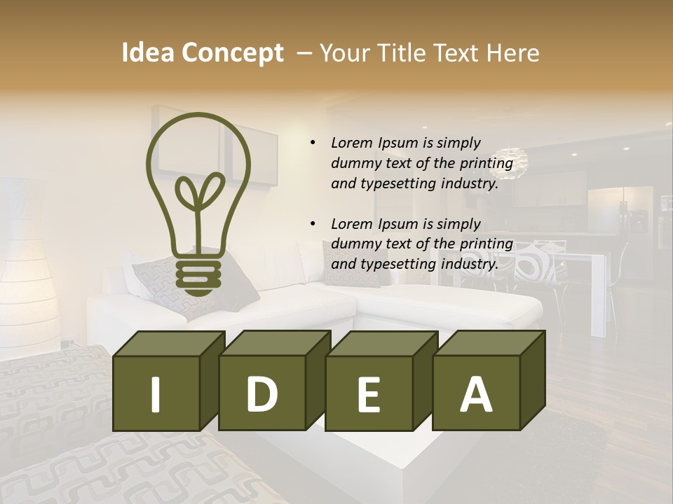 Modern Sofa Beige PowerPoint Template